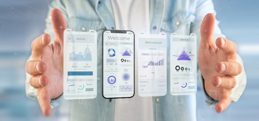 Mobil uygulama arayüzü akıllı telefon ekranında — Swonie Mobil Uygulama